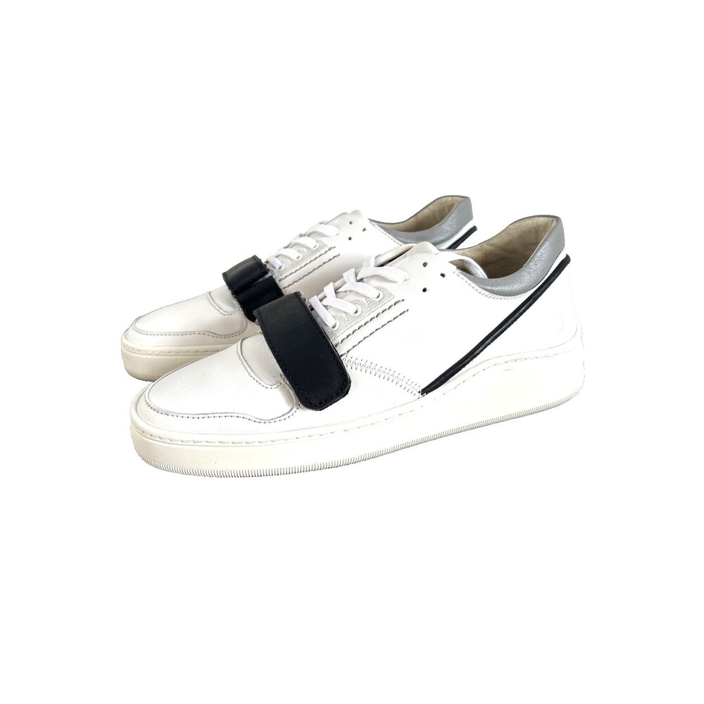 Alma Mater Gamma 4 White Leather Sneakers Designer Sz 41 EU/US Men 8 Women 10